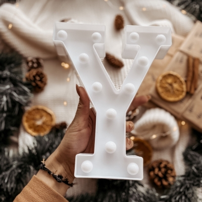 lampka Led dekoracyjna litera alfabet "Y"